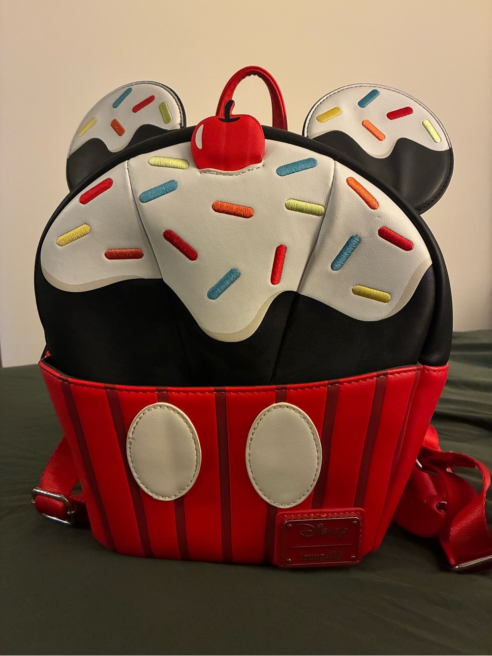 Disney Loungefly Red & Black Mickey Cupcake Backpack